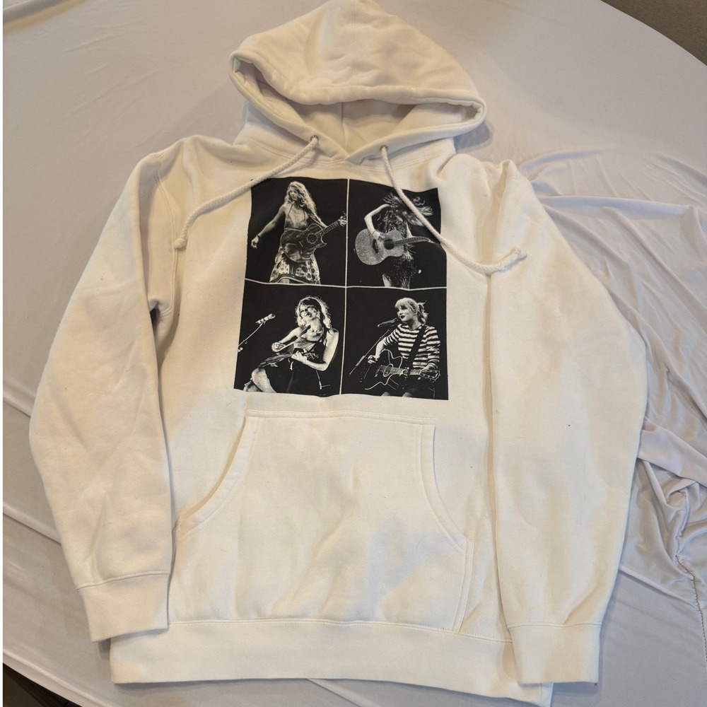 Taylor Swift The Eras Tour White Graphic Hoodie Sweatshirt‎ |S1
